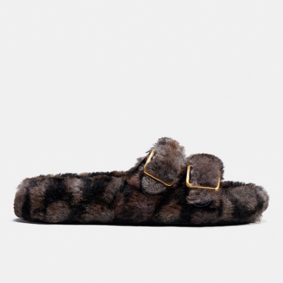 Coach Fur Sandals - Picture 2 of 5